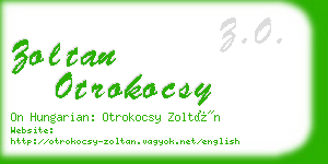 zoltan otrokocsy business card